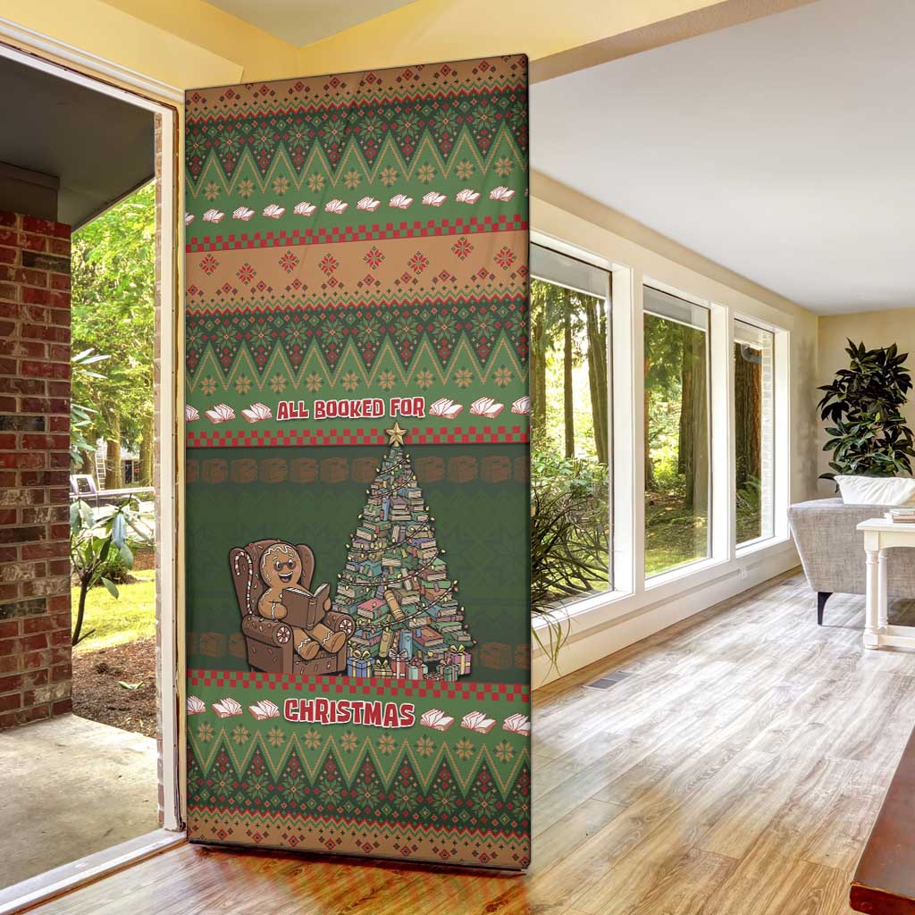 Book Lovers Christmas Door Cover Gingerbread With Xmas Book Tree - Wonder Print Shop