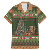 Book Lovers Christmas Family Matching Mermaid Dress and Hawaiian Shirt Gingerbread With Xmas Book Tree - Wonder Print Shop
