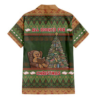 Book Lovers Christmas Family Matching Mermaid Dress and Hawaiian Shirt Gingerbread With Xmas Book Tree - Wonder Print Shop