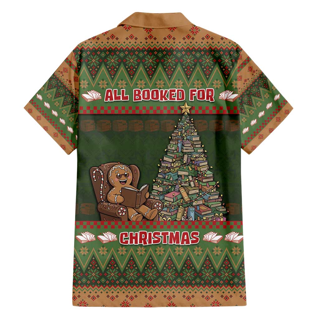 Book Lovers Christmas Family Matching Summer Maxi Dress and Hawaiian Shirt Gingerbread With Xmas Book Tree - Wonder Print Shop