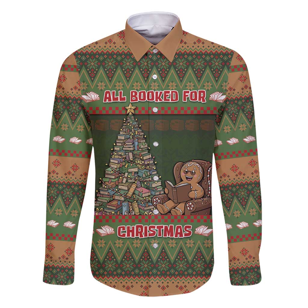 Book Lovers Christmas Family Matching Summer Maxi Dress and Hawaiian Shirt Gingerbread With Xmas Book Tree - Wonder Print Shop