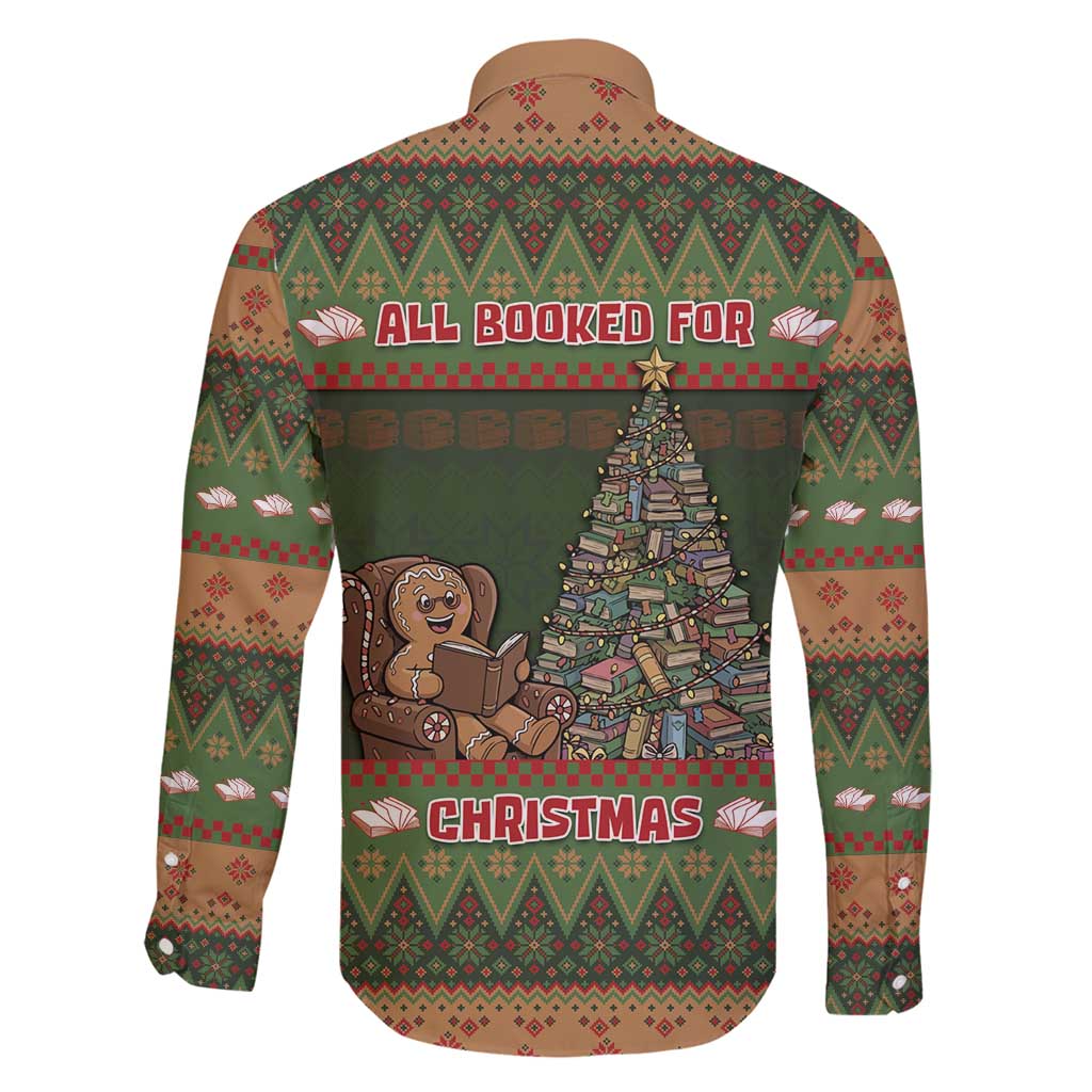 Book Lovers Christmas Family Matching Summer Maxi Dress and Hawaiian Shirt Gingerbread With Xmas Book Tree - Wonder Print Shop