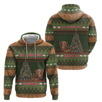 Book Lovers Christmas Hoodie Gingerbread With Xmas Book Tree - Wonder Print Shop