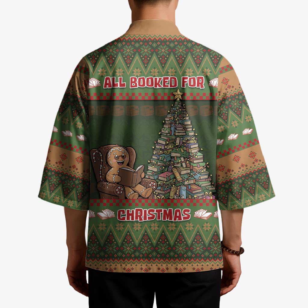 Book Lovers Christmas Kimono Gingerbread With Xmas Book Tree - Wonder Print Shop