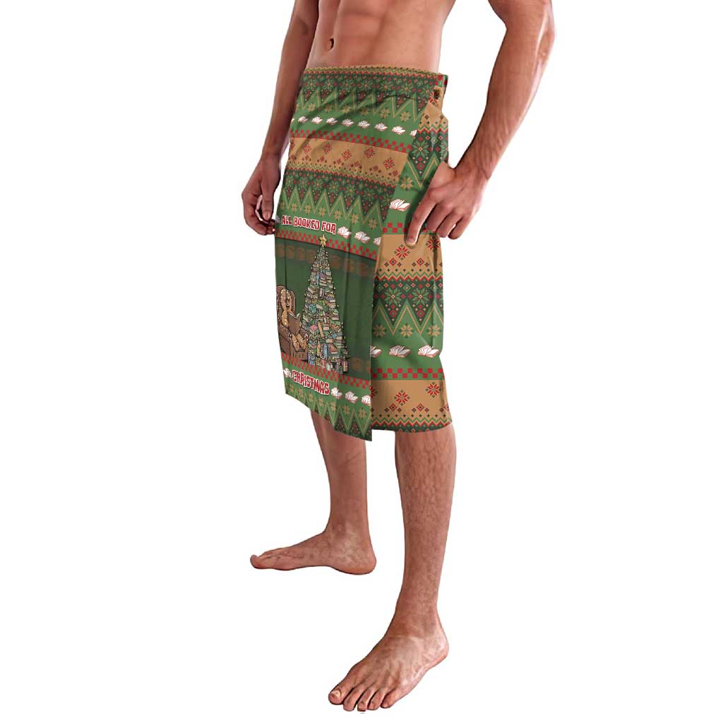 Book Lovers Christmas Lavalava Gingerbread With Xmas Book Tree - Wonder Print Shop