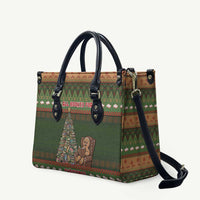 Book Lovers Christmas Leather Bag Gingerbread With Xmas Book Tree - Wonder Print Shop
