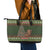 Book Lovers Christmas Leather Tote Bag Gingerbread With Xmas Book Tree - Wonder Print Shop