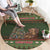 Book Lovers Christmas Round Carpet Gingerbread With Xmas Book Tree - Wonder Print Shop