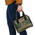 Book Lovers Christmas Shoulder Handbag Gingerbread With Xmas Book Tree - Wonder Print Shop