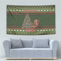 Book Lovers Christmas Tapestry Gingerbread With Xmas Book Tree - Wonder Print Shop