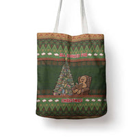 Book Lovers Christmas Tote Bag Gingerbread With Xmas Book Tree - Wonder Print Shop