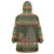 Book Lovers Christmas Wearable Blanket Hoodie Gingerbread With Xmas Book Tree - Wonder Print Shop