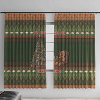 Book Lovers Christmas Window Curtain Gingerbread With Xmas Book Tree - Wonder Print Shop