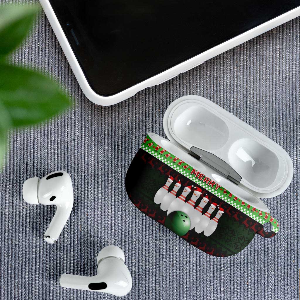 Bowling Christmas AirPods Case Merry Bowlmas - Wonder Print Shop