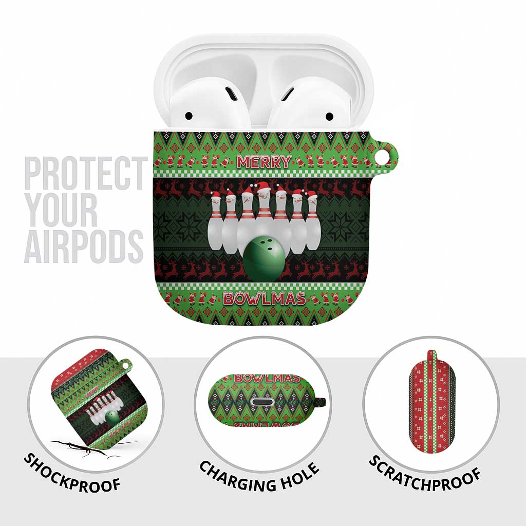 Bowling Christmas AirPods Case Merry Bowlmas - Wonder Print Shop