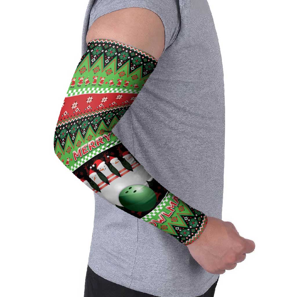 Bowling Christmas Arm Sleeves Merry Bowlmas - Wonder Print Shop