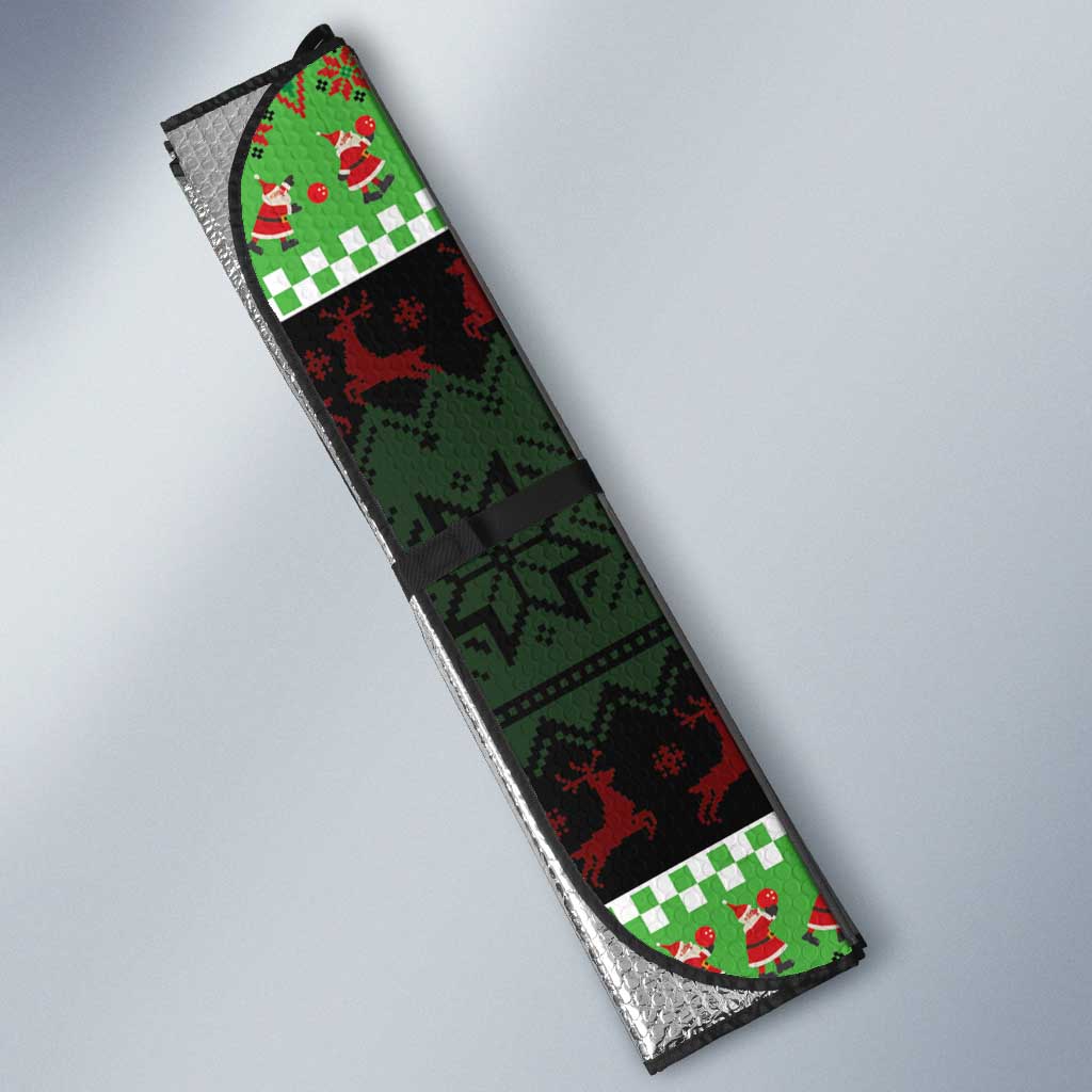 Bowling Christmas Auto Sun Shade Merry Bowlmas - Wonder Print Shop