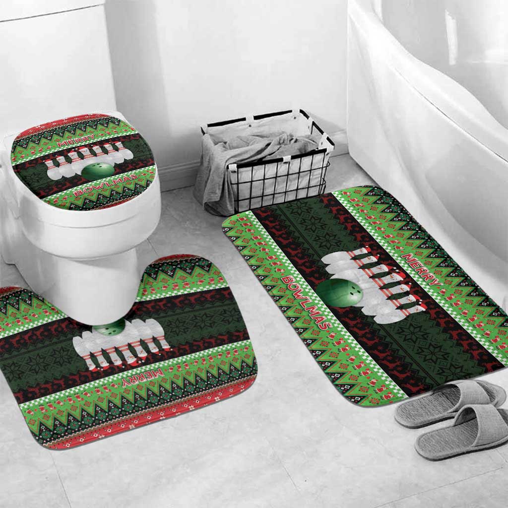 Bowling Christmas Bathroom Set Merry Bowlmas - Wonder Print Shop