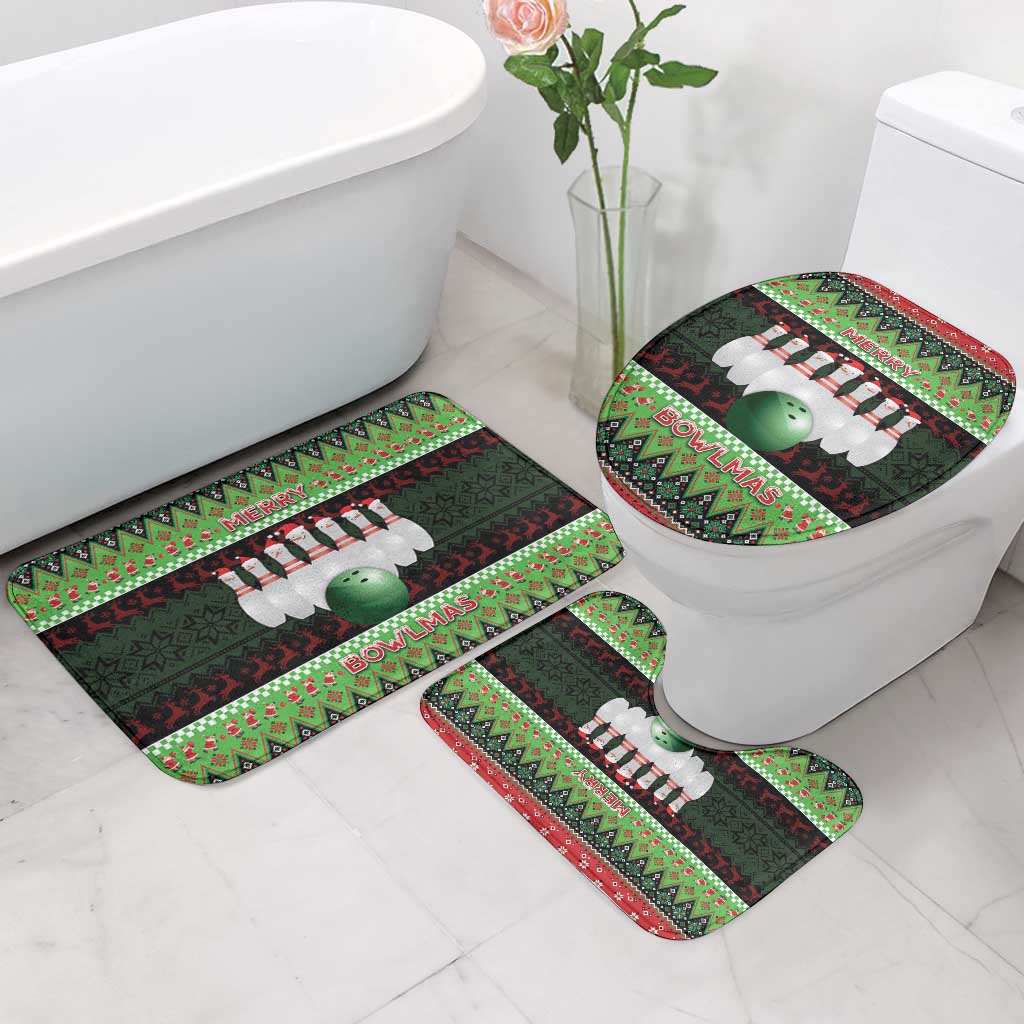 Bowling Christmas Bathroom Set Merry Bowlmas - Wonder Print Shop