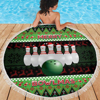 Bowling Christmas Beach Blanket Merry Bowlmas - Wonder Print Shop