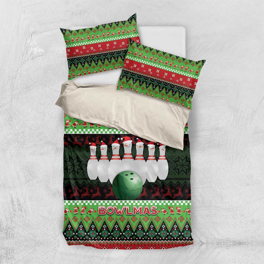 Bowling Christmas Bedding Set Merry Bowlmas - Wonder Print Shop