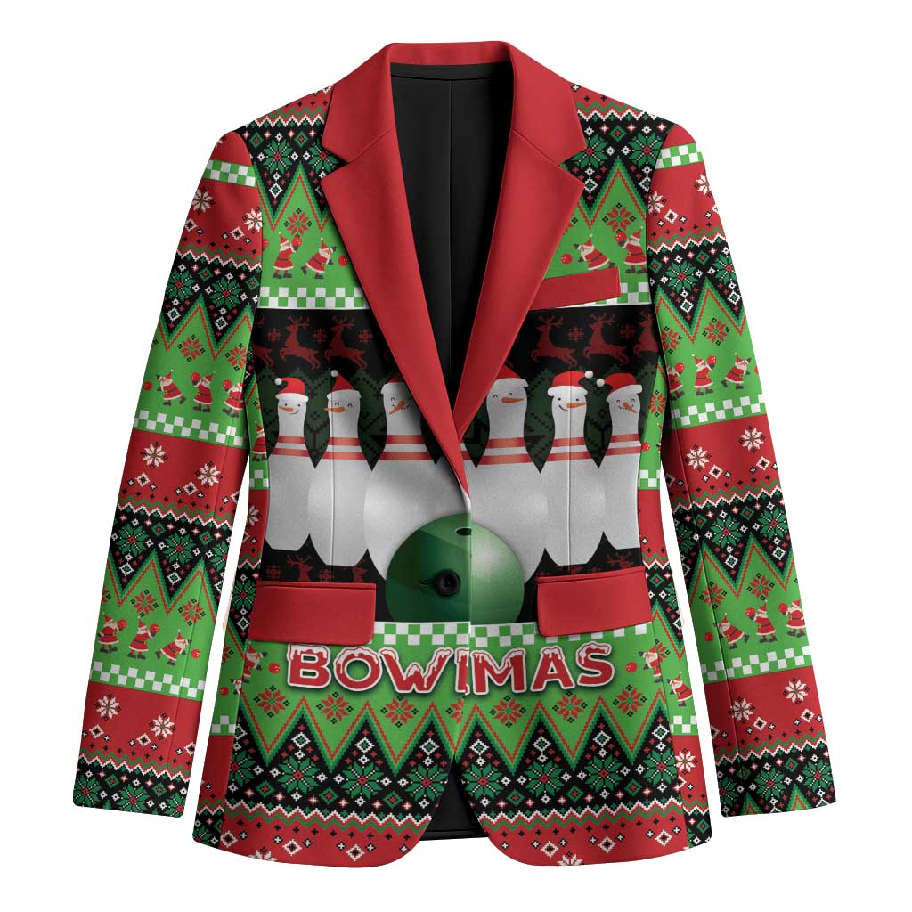 Bowling Christmas Blazer Merry Bowlmas - Wonder Print Shop