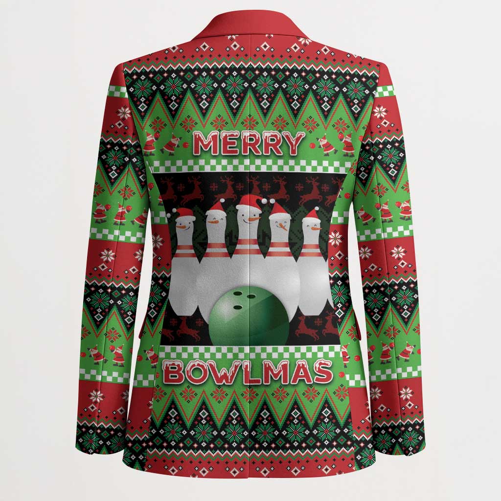 Bowling Christmas Blazer Merry Bowlmas - Wonder Print Shop
