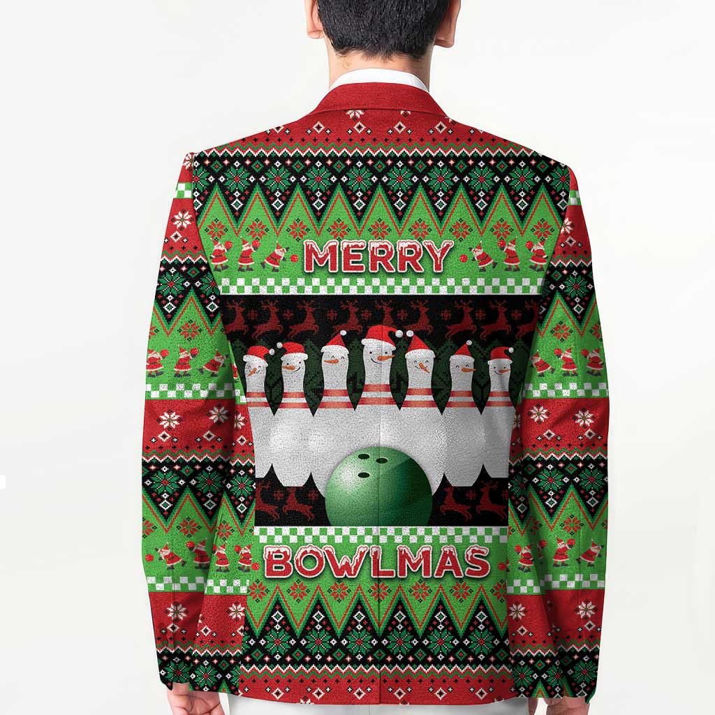 Bowling Christmas Blazer Merry Bowlmas - Wonder Print Shop