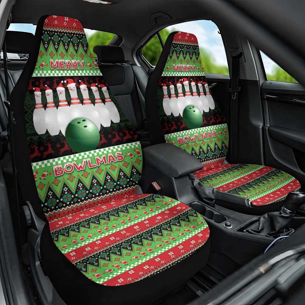 Bowling Christmas Car Seat Cover Merry Bowlmas - Wonder Print Shop