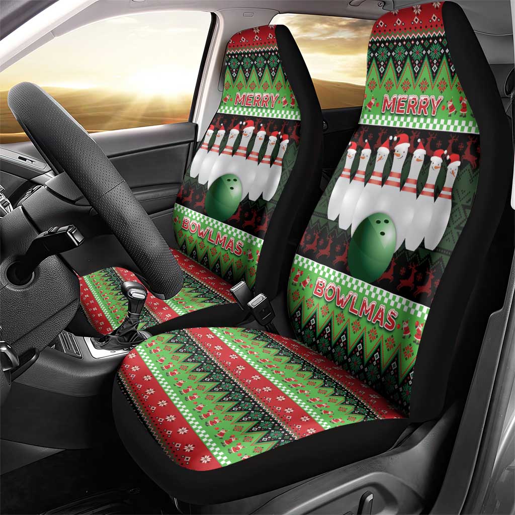 Bowling Christmas Car Seat Cover Merry Bowlmas - Wonder Print Shop
