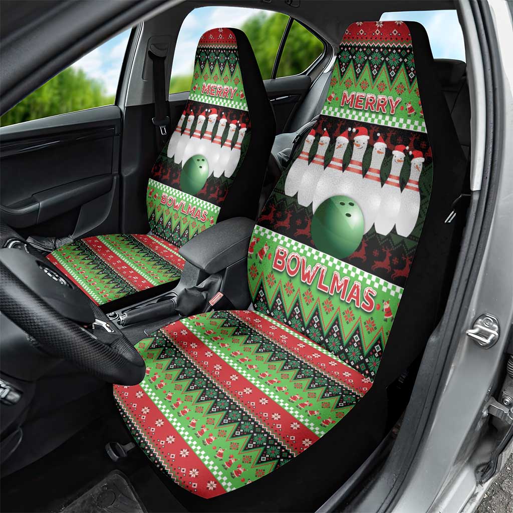Bowling Christmas Car Seat Cover Merry Bowlmas - Wonder Print Shop
