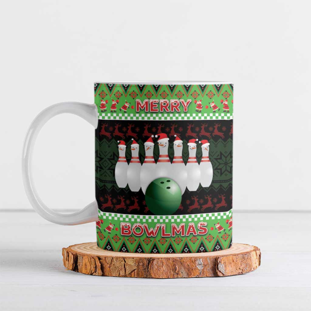 Bowling Christmas Ceramic Mug Merry Bowlmas - Wonder Print Shop