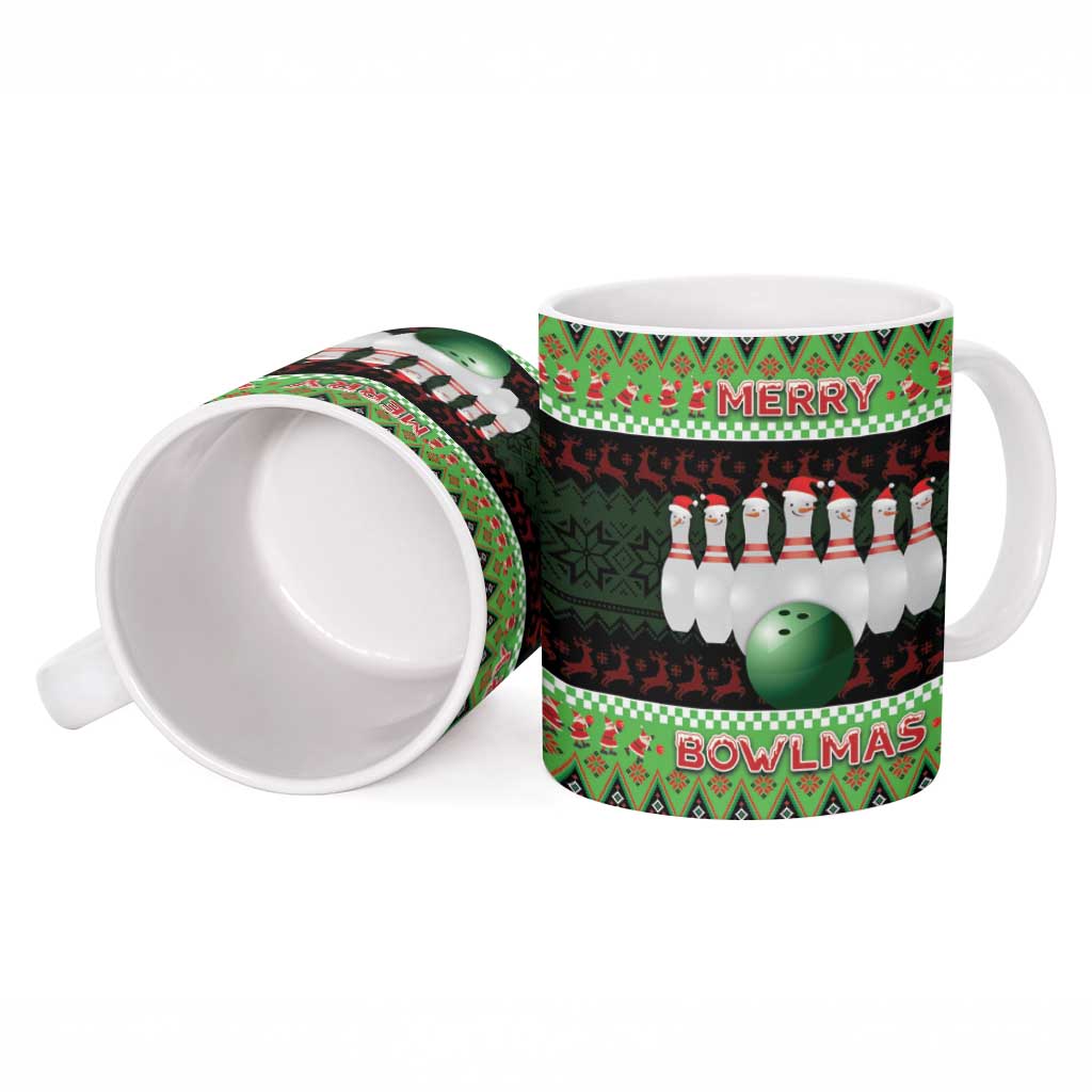 Bowling Christmas Ceramic Mug Merry Bowlmas - Wonder Print Shop