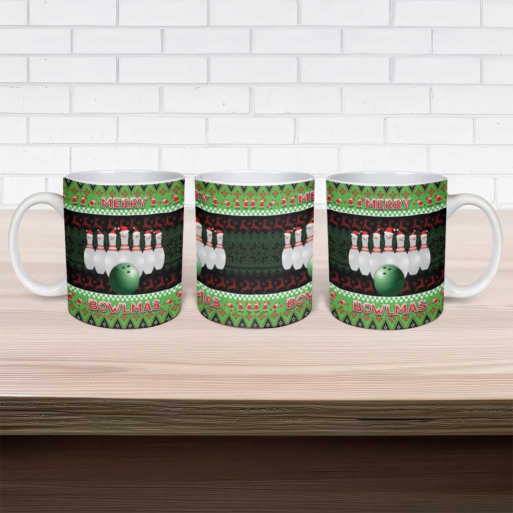 Bowling Christmas Ceramic Mug Merry Bowlmas - Wonder Print Shop