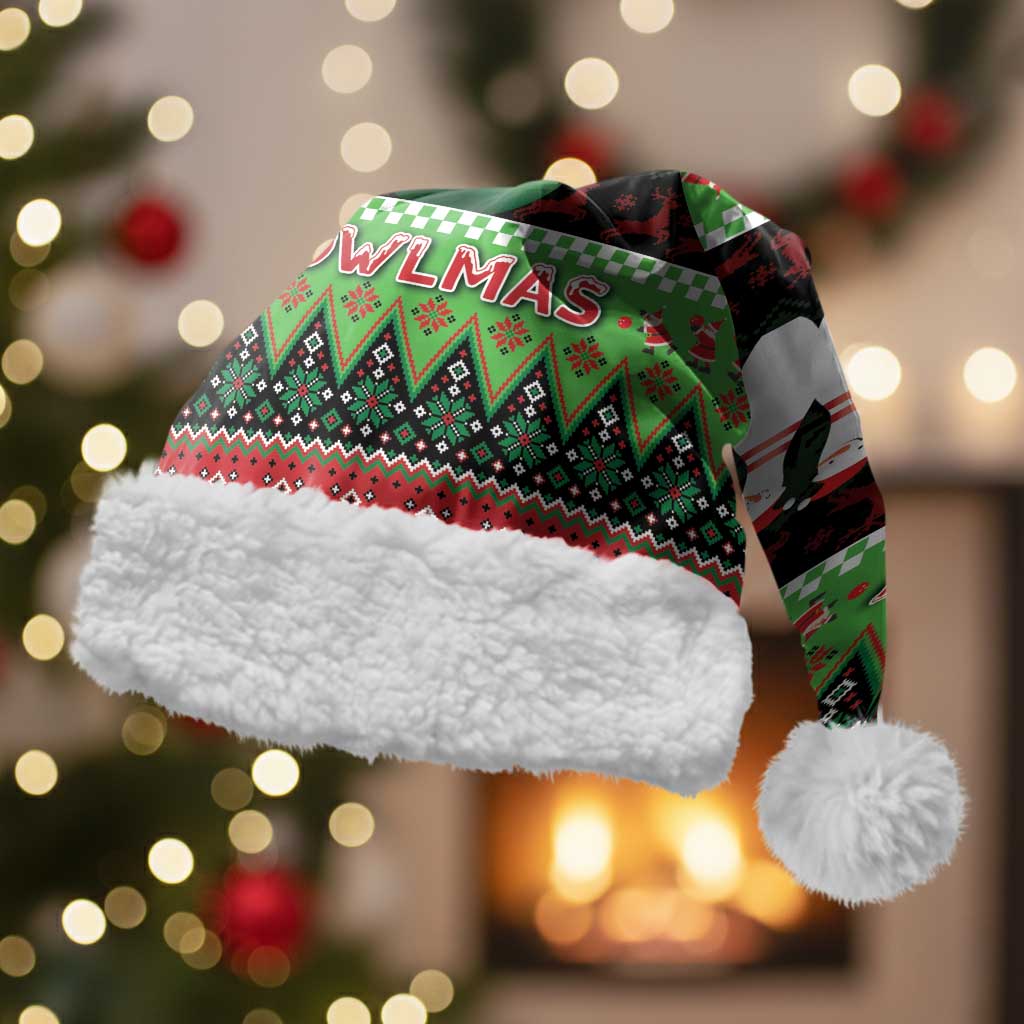 Bowling Christmas Santa Hat Merry Bowlmas - Wonder Print Shop