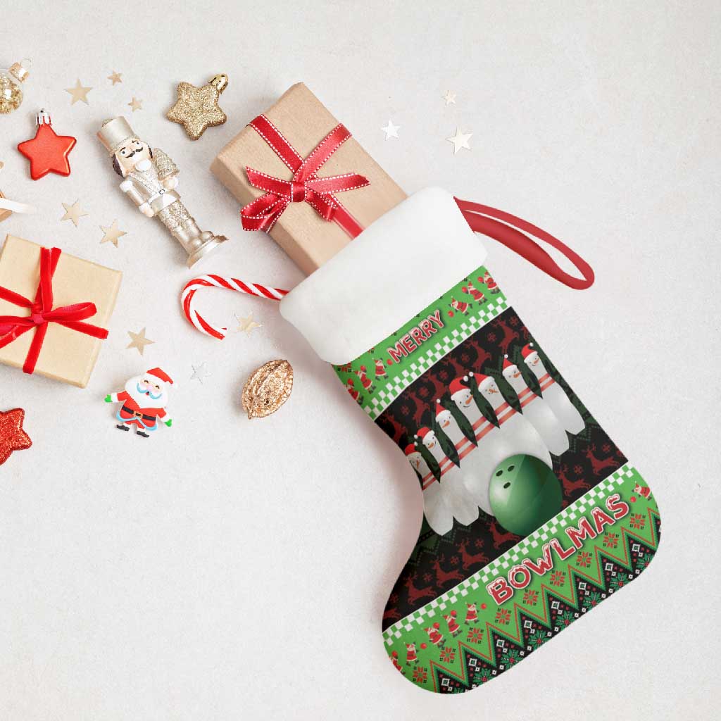 Bowling Christmas Stocking Merry Bowlmas - Wonder Print Shop