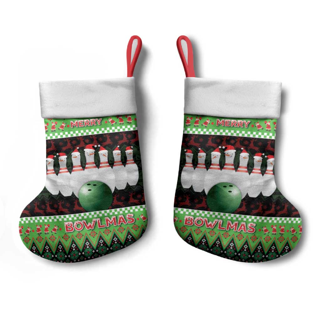 Bowling Christmas Stocking Merry Bowlmas - Wonder Print Shop