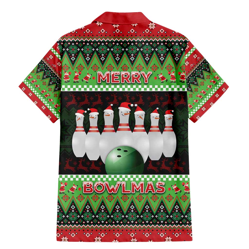 Bowling Christmas Family Matching Mermaid Dress and Hawaiian Shirt Merry Bowlmas - Wonder Print Shop