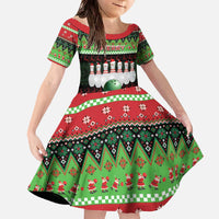 Bowling Christmas Family Matching Off The Shoulder Long Sleeve Dress and Hawaiian Shirt Merry Bowlmas - Wonder Print Shop