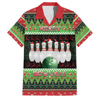Bowling Christmas Family Matching Off The Shoulder Long Sleeve Dress and Hawaiian Shirt Merry Bowlmas - Wonder Print Shop
