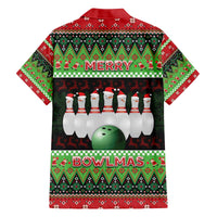 Bowling Christmas Family Matching Off The Shoulder Long Sleeve Dress and Hawaiian Shirt Merry Bowlmas - Wonder Print Shop