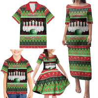 Bowling Christmas Family Matching Puletasi and Hawaiian Shirt Merry Bowlmas - Wonder Print Shop