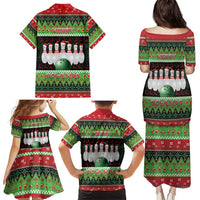 Bowling Christmas Family Matching Puletasi and Hawaiian Shirt Merry Bowlmas - Wonder Print Shop