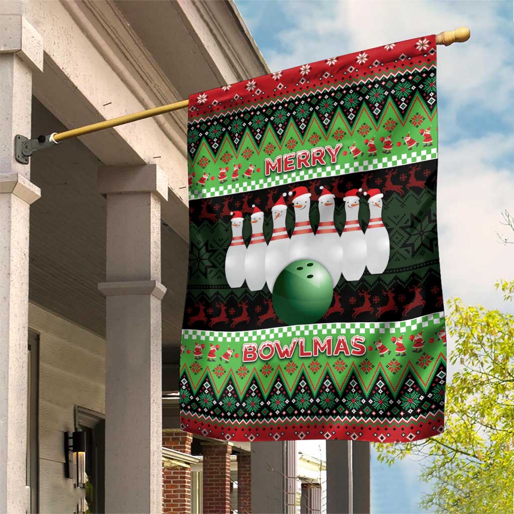 Bowling Christmas Garden Flag Merry Bowlmas - Wonder Print Shop