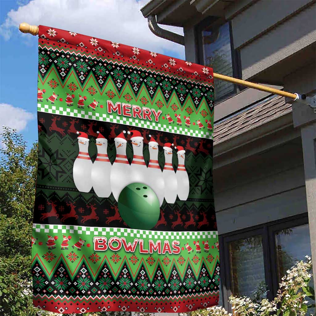 Bowling Christmas Garden Flag Merry Bowlmas - Wonder Print Shop