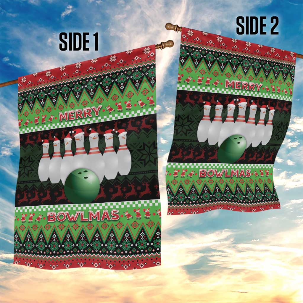 Bowling Christmas Garden Flag Merry Bowlmas - Wonder Print Shop