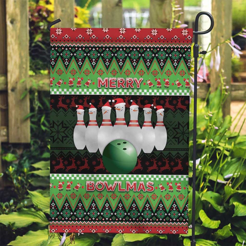 Bowling Christmas Garden Flag Merry Bowlmas - Wonder Print Shop