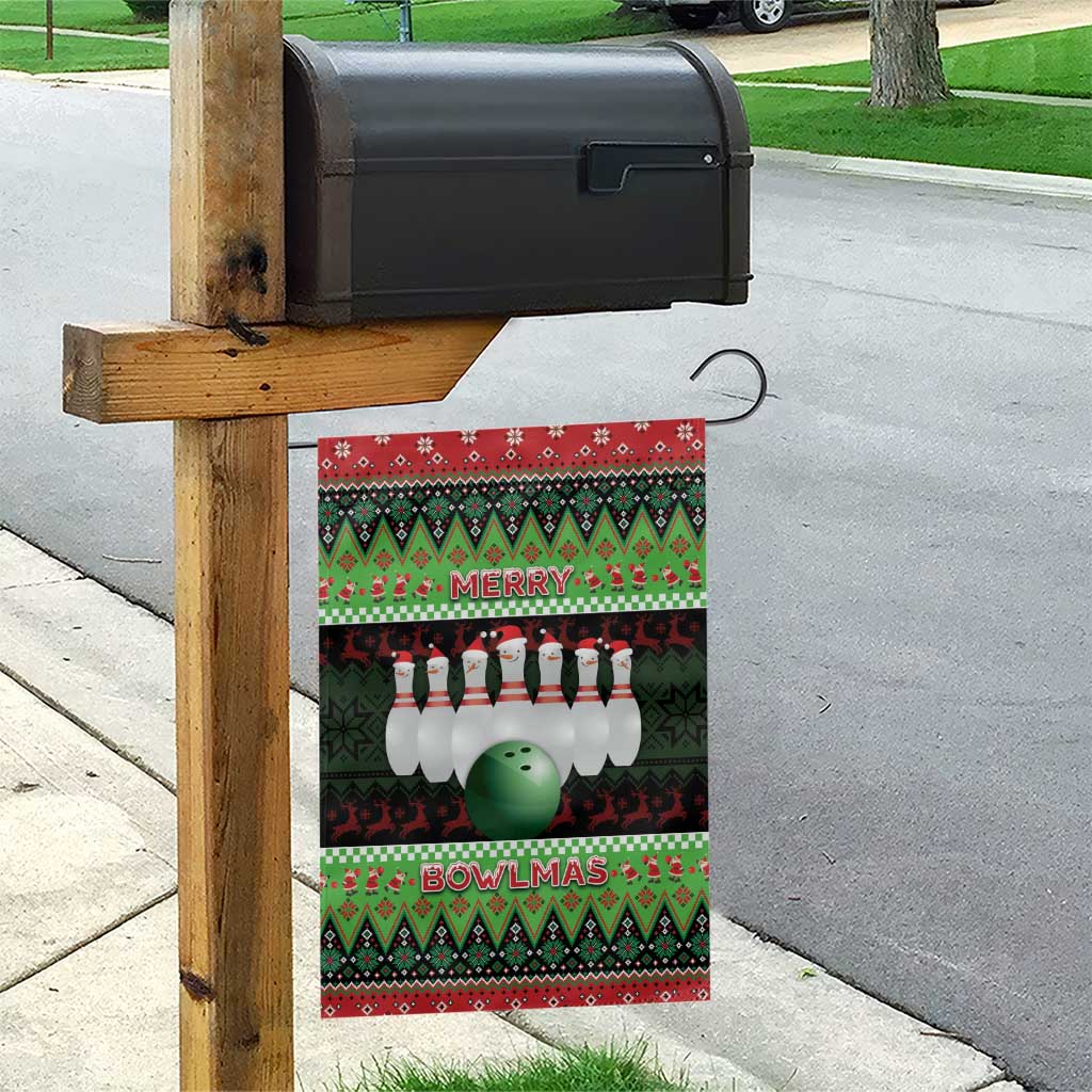 Bowling Christmas Garden Flag Merry Bowlmas - Wonder Print Shop