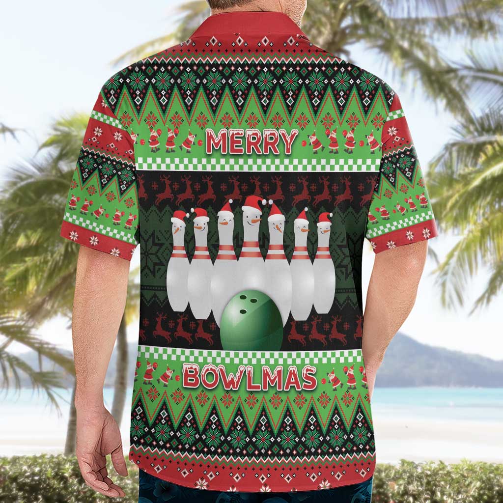 Bowling Christmas Hawaiian Shirt Merry Bowlmas - Wonder Print Shop