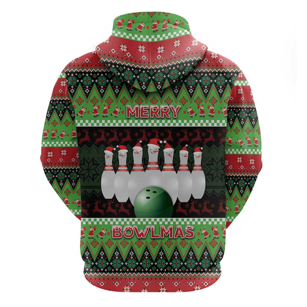 Bowling Christmas Hoodie Merry Bowlmas - Wonder Print Shop